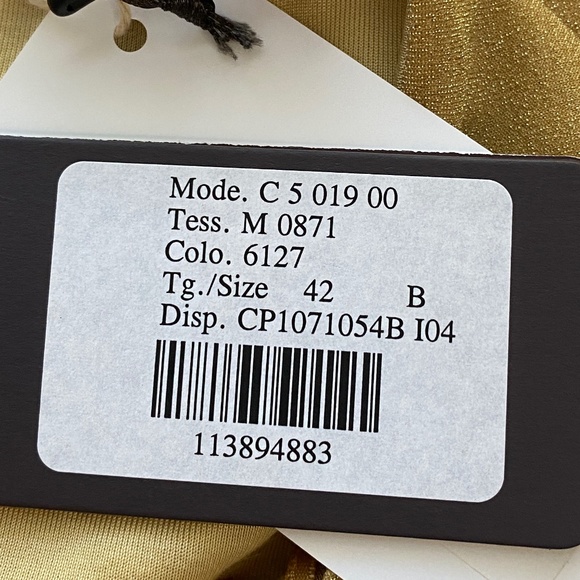 R.E.D. Valentino NWT Gold Halter Dress (42/6) - Picture 8 of 16